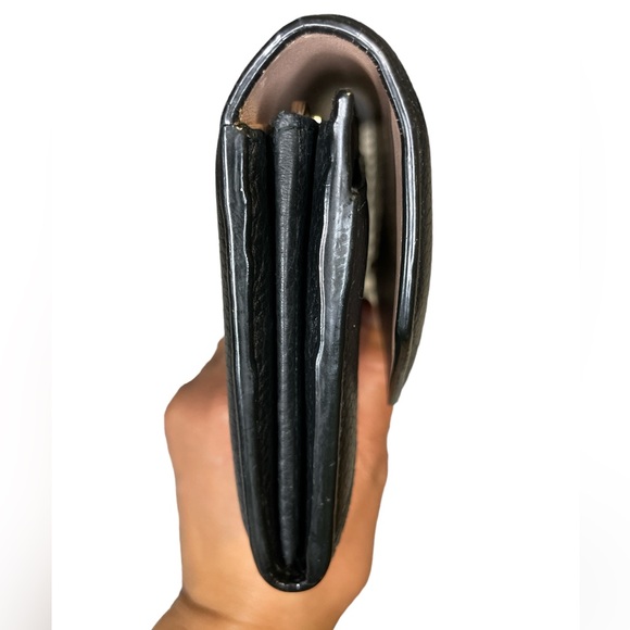 Bally Linney Suzy Black Leather Wallet with Gold Hardware in EUC - Picture 8 of 9